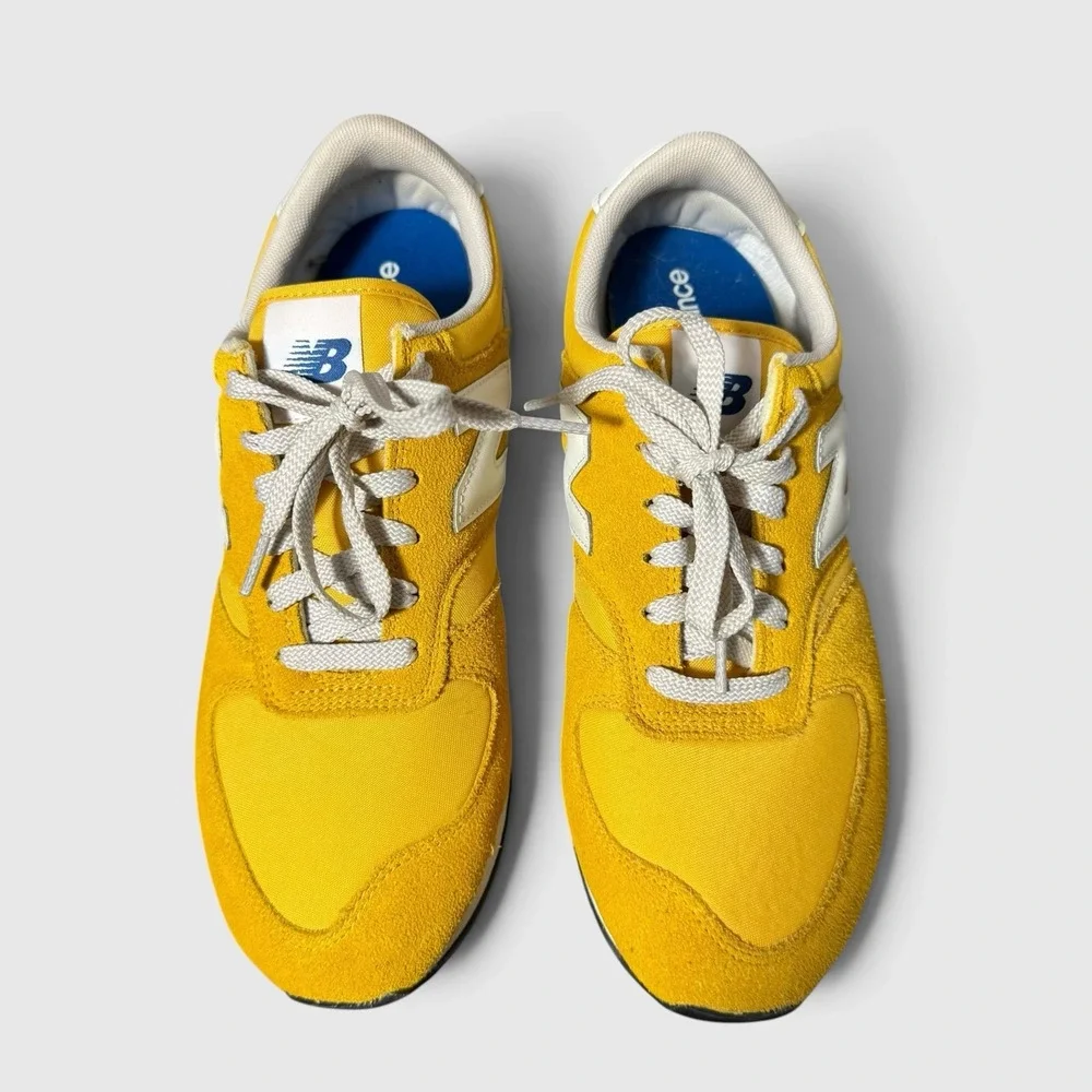 New Balance 420 Mens 8.5 Yellow Suede Nylon Retro Running Sneakers UL420TT2 Low